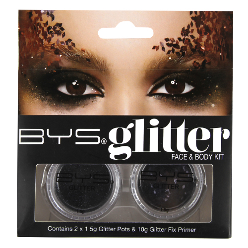 Glitter Face & Body Kit Black-image