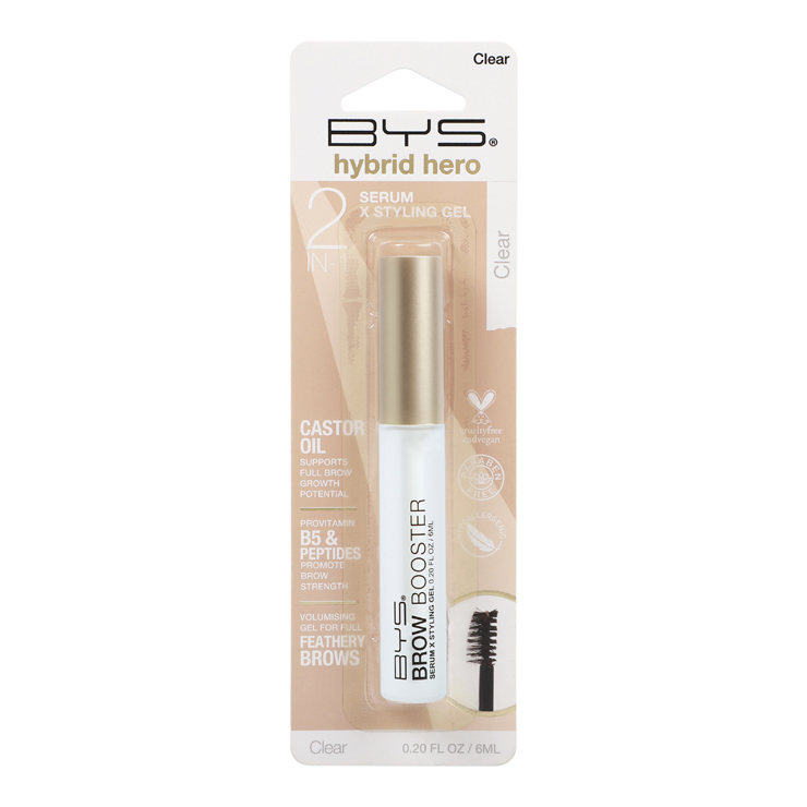 BYS Hybrid Hero Brow Booster Serum + Styling Gel in Clear