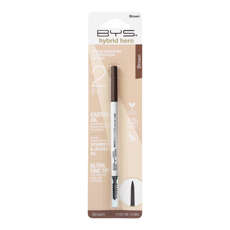 BYS Hybrid Hero Brow Booster + Precision Pencil in Brown
